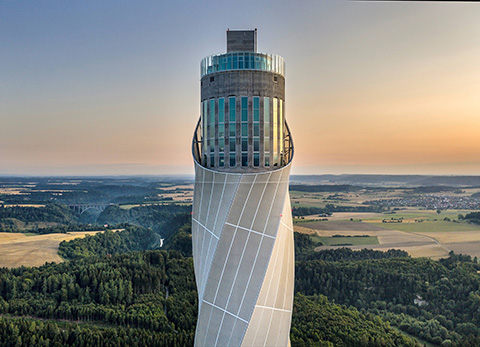 Picture of the top of Rottweil test tower