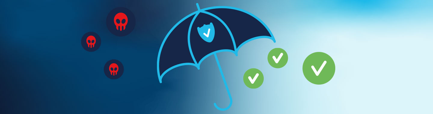 Umbrella protecting against threats