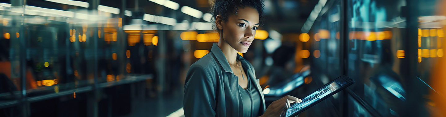 Dell Tech Refresh | Frau arbeitet am Device
