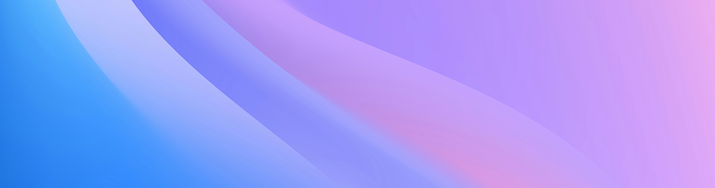 Abstract color gradients in blue and violet with smooth, curved lines for modern design