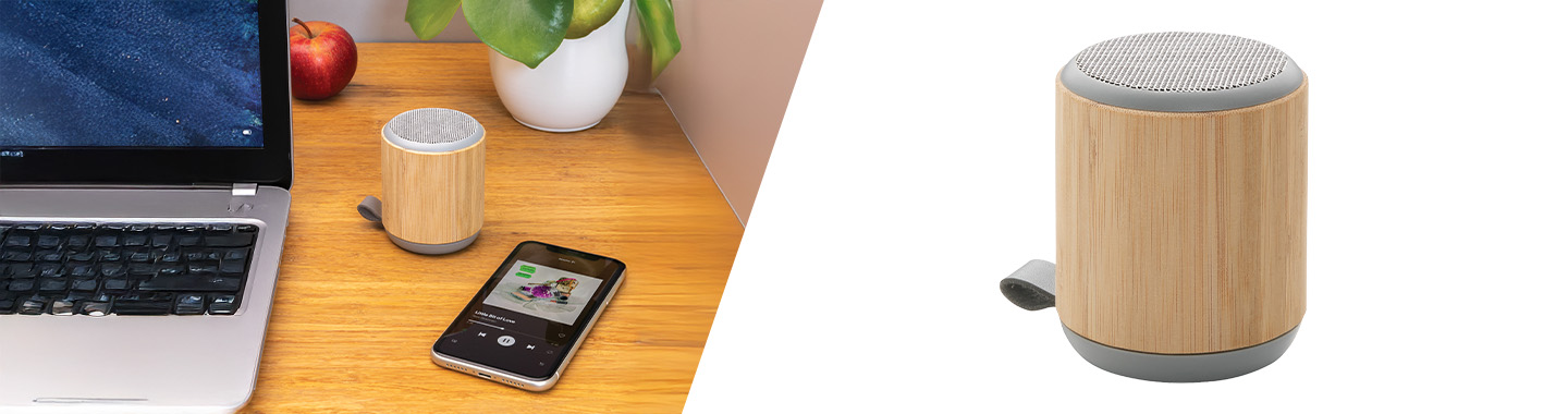 Mainbanner Bambus Lautsprecher