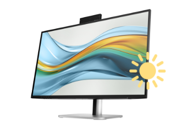Monitor mit Sonnensymbol