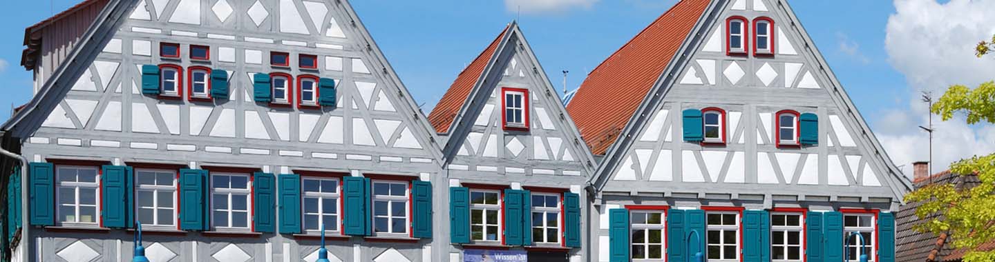 Drei Fachwerkhäuser der Stadt Ditzingen