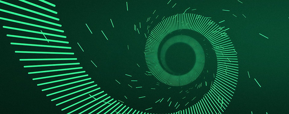 Futuristic green illustration