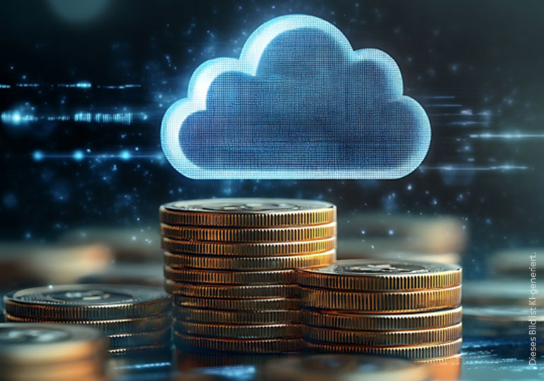 Cloud mit Münzen