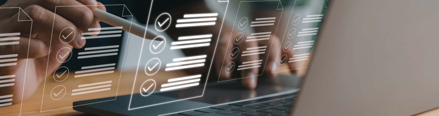 A checklist being used to enhance business efficiency and organization, with items being marked off for clarity.  