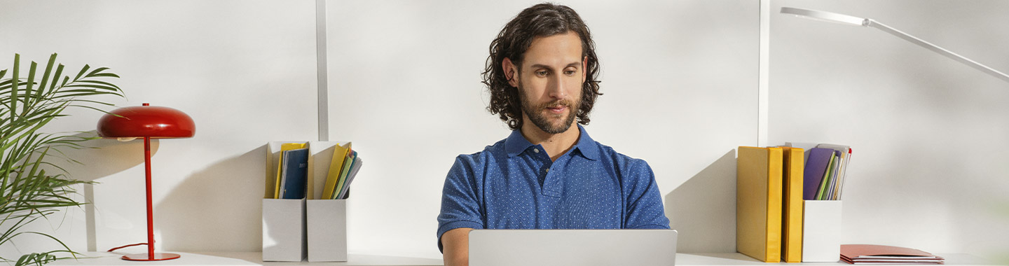 man sitting in an office 