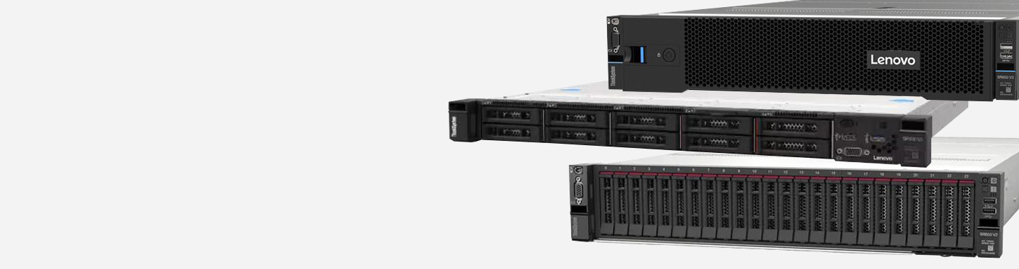 Lenovo drei Rack-Server Produktbilder