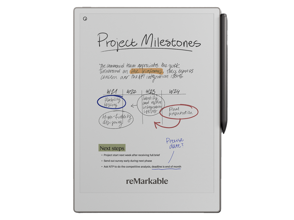 remarkable paper tablet schreiben