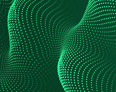 Futuristic green structure