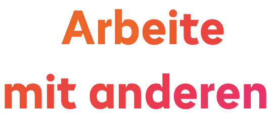 Apple "Arbeite" Schriftzug.