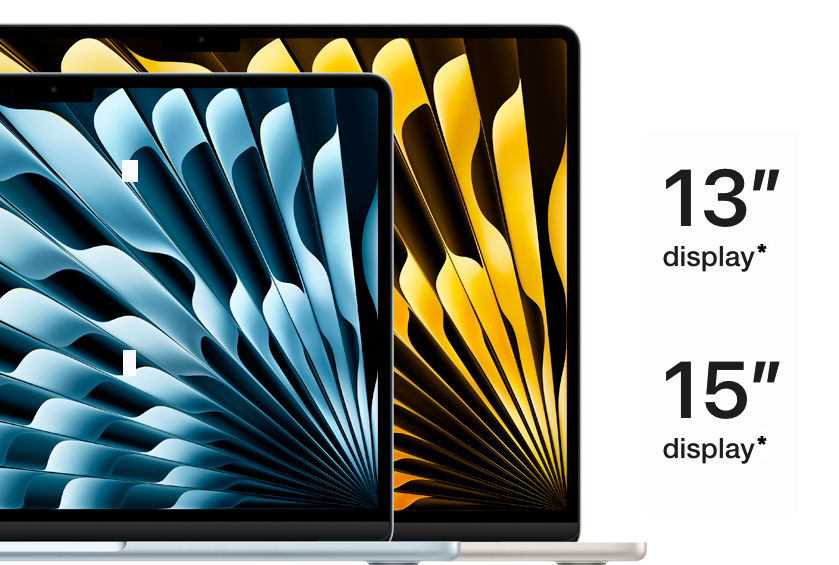 Apple MacBook Air M5 Display sizes
