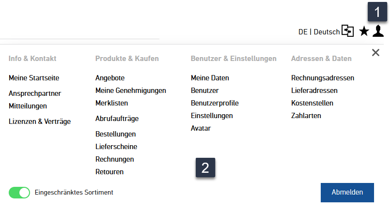 Benutzer & Einstellungen – Meine Daten