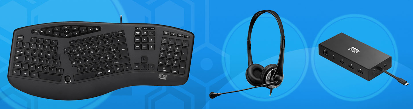 Adesso Peripherals Blue Banner