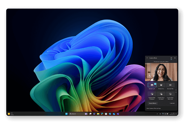 Meeting shown on a Copilot+ PC