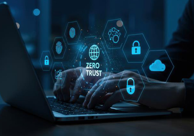 zero trust Grafik blau