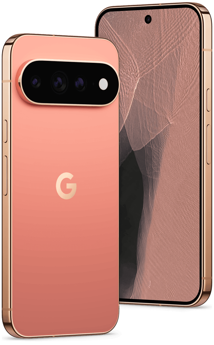 Smartphone in Roségold mit Dual-Kamera und großem Display, modernes Design für mobile Kommunikation