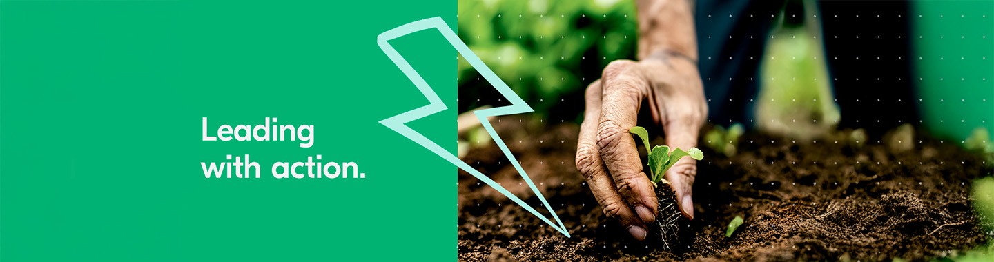 Leading with action Banner