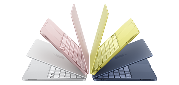 Apple MacBook Neo. Alle 4 Farben.