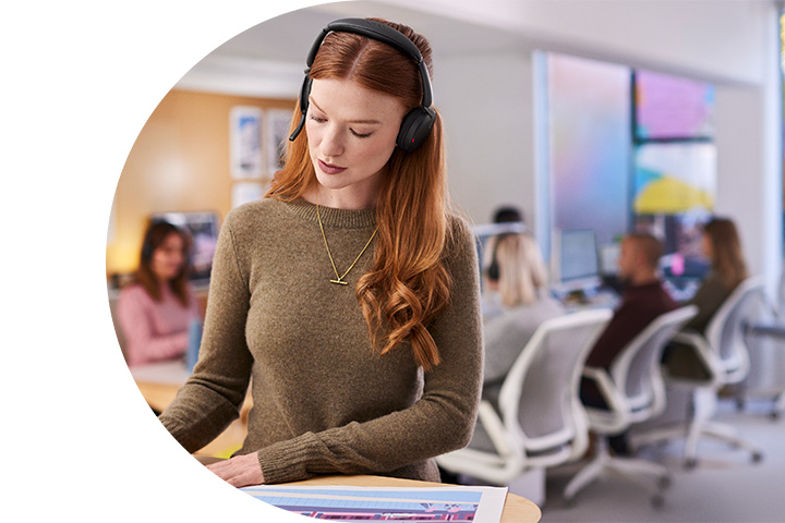 Female Working in Office
