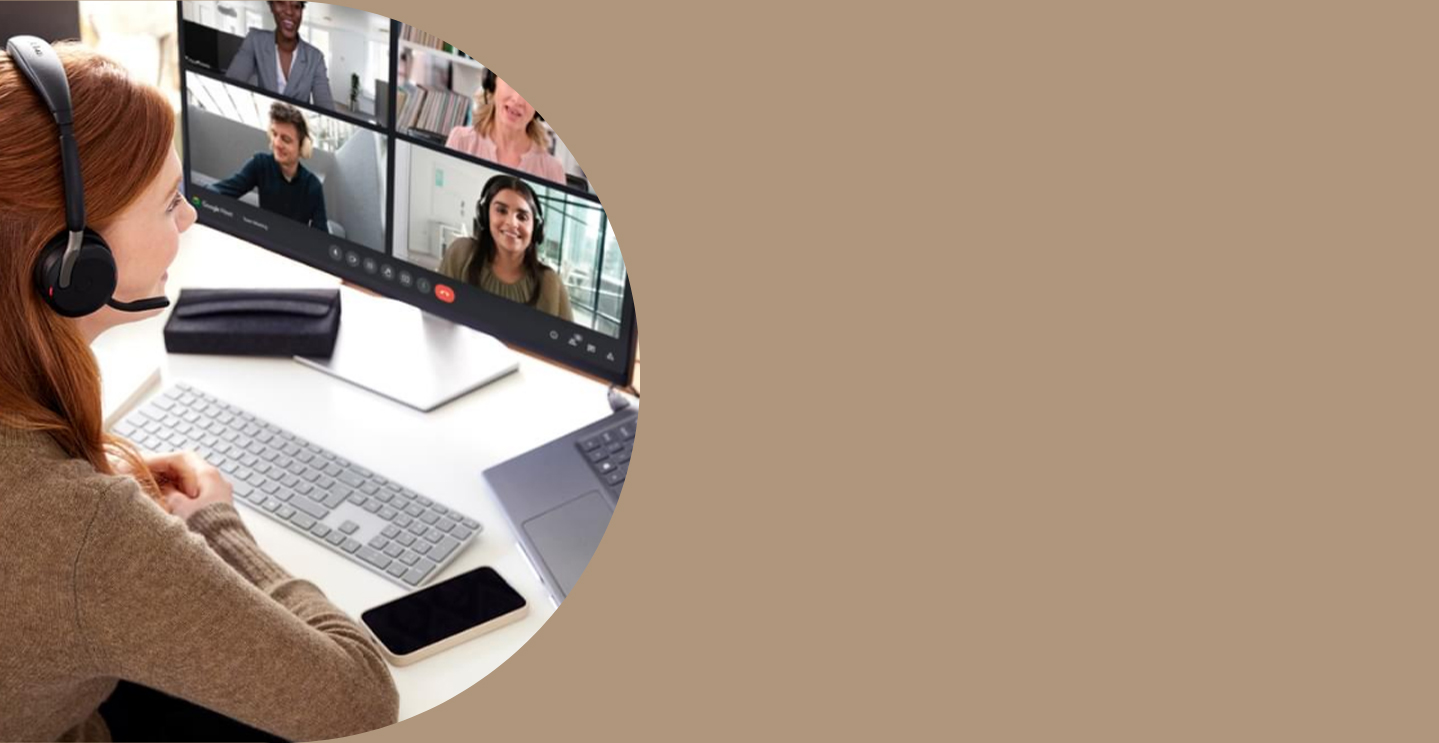 jabra woman calling headset office