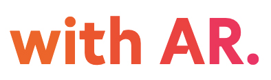 Apple "with AR" lettering