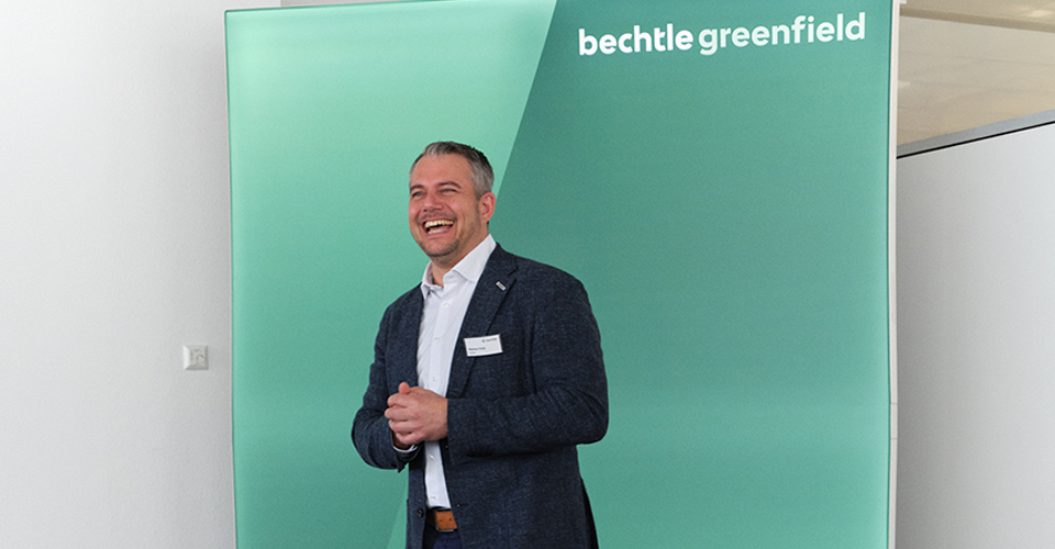 Gastgeber Marcus Frick, General Manager Liebherr Group.