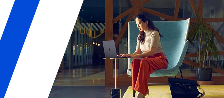 HP Intel | Woman working on notebook