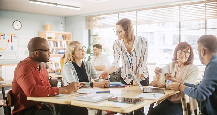 Discussion in the teachers' room