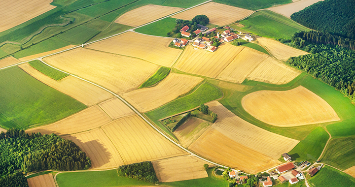 Aerial view of Bavaria, Germany.