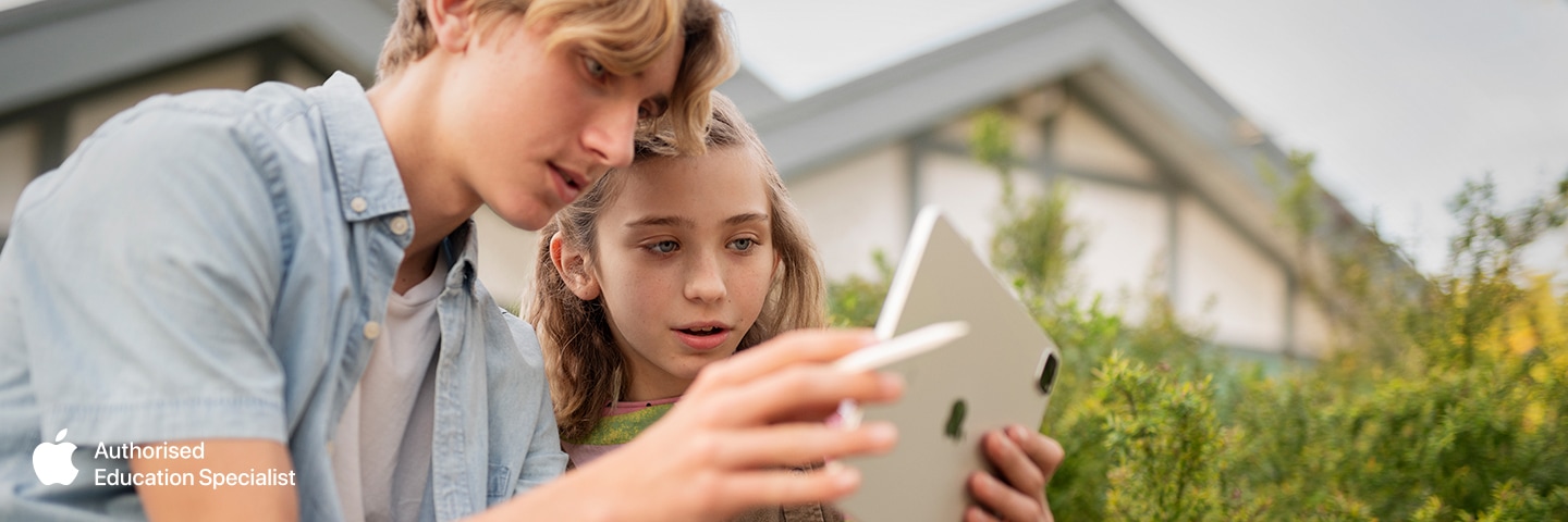 apple education kids learning outside ipad